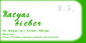 matyas hieber business card